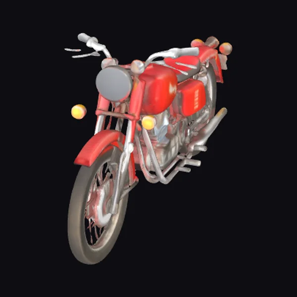 Red Vintage Motorcycle