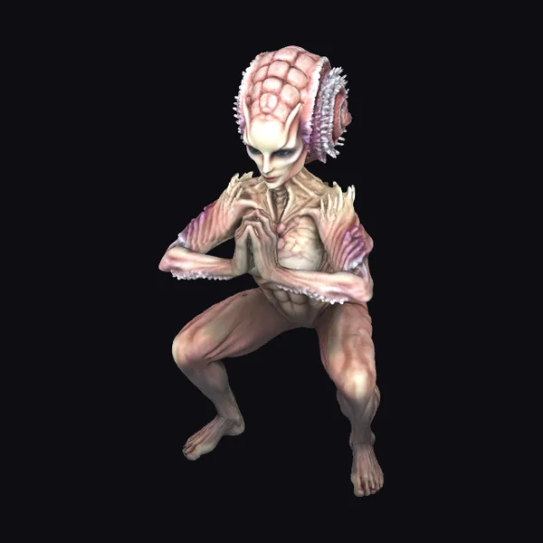 Alien in Yoga Pose