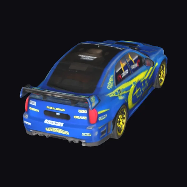 Blue Rally Car