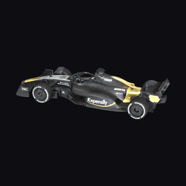 Black and Gold Race Car