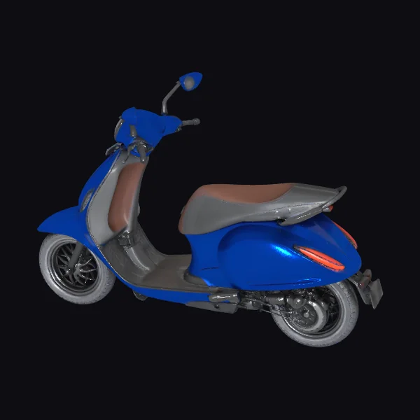 Blue Scooter Vehicle