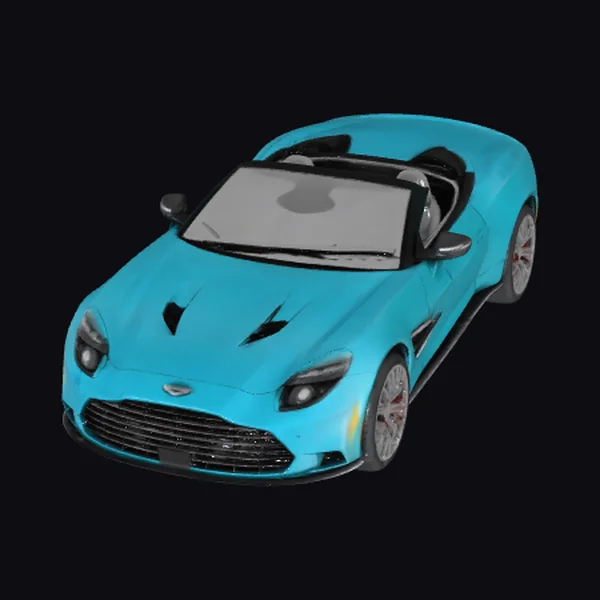 Turquoise Convertible Sports Car