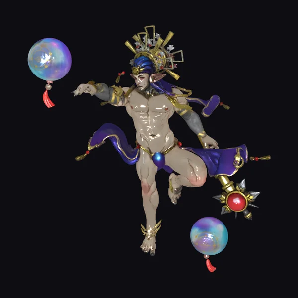 Muscular Male Celestial Dancer
