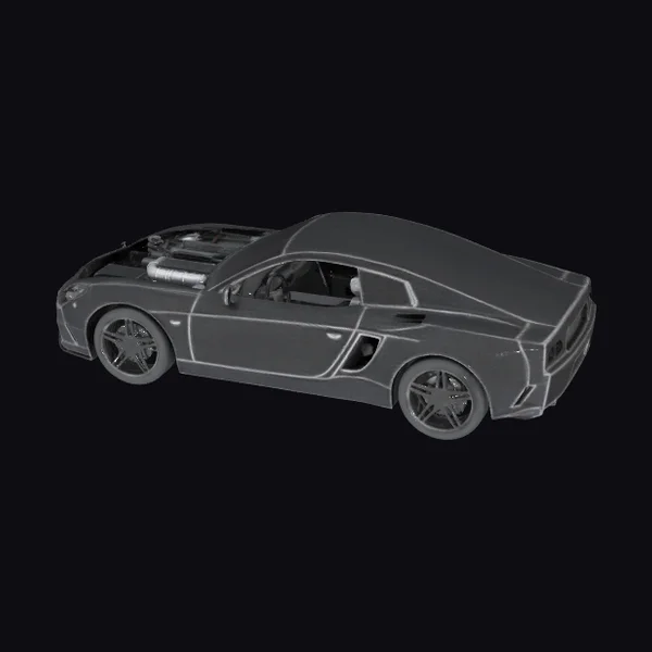 Futuristic Car Blueprint