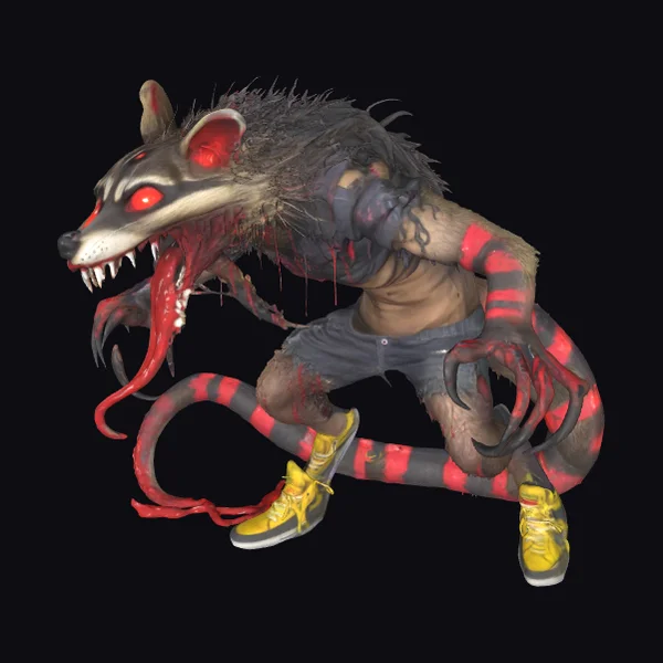 Zombie Raccoon Creature