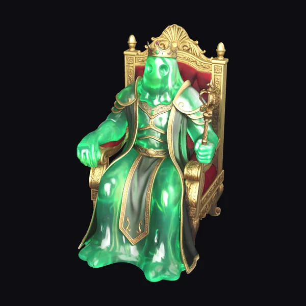 Emerald King on Throne