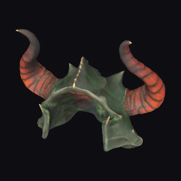 Dragon Skin Horned Helmet