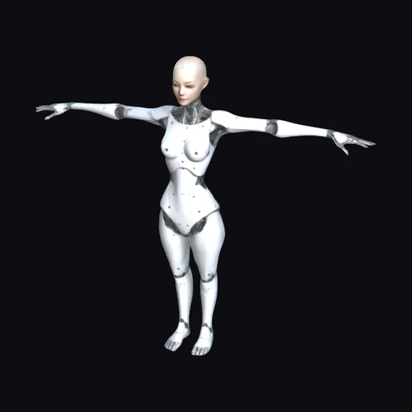 Bald Female Robot