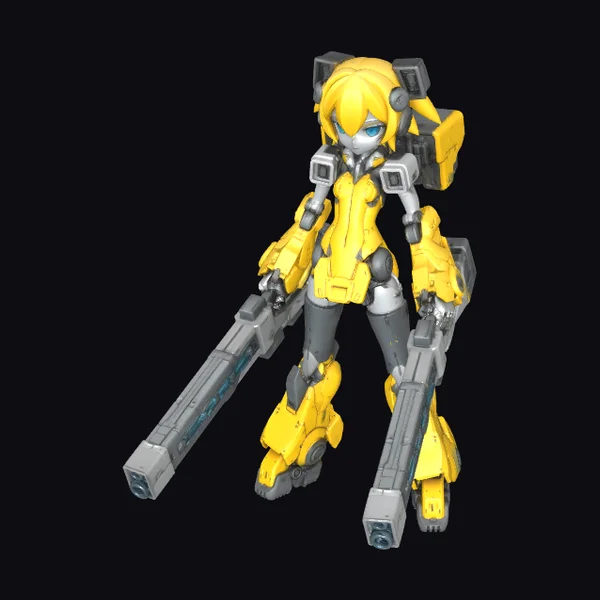Yellow Mech Warrior