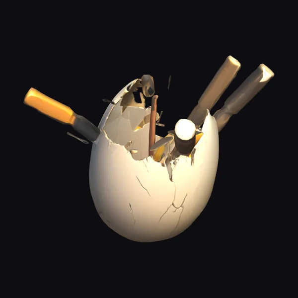 Cracked Baseball Bat Egg