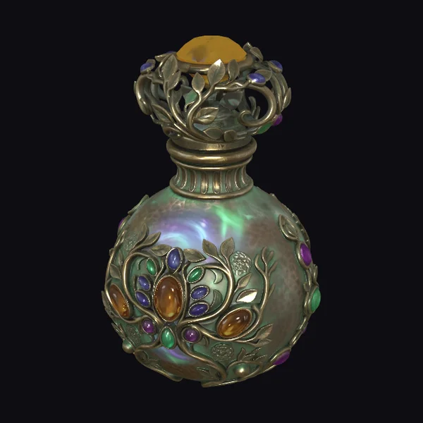 Ornate Gemstone Potion Jar