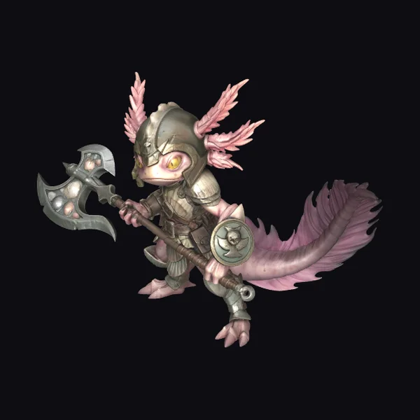 Armored Axolotl Warrior