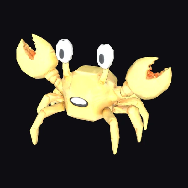 Yellow Cartoon Crab