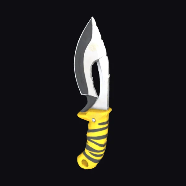 Yellow Tiger Stripe Knife
