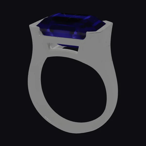 Large Blue Sapphire Ring