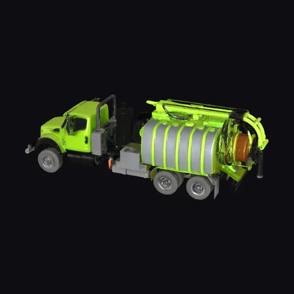 Green Vacuum Truck
