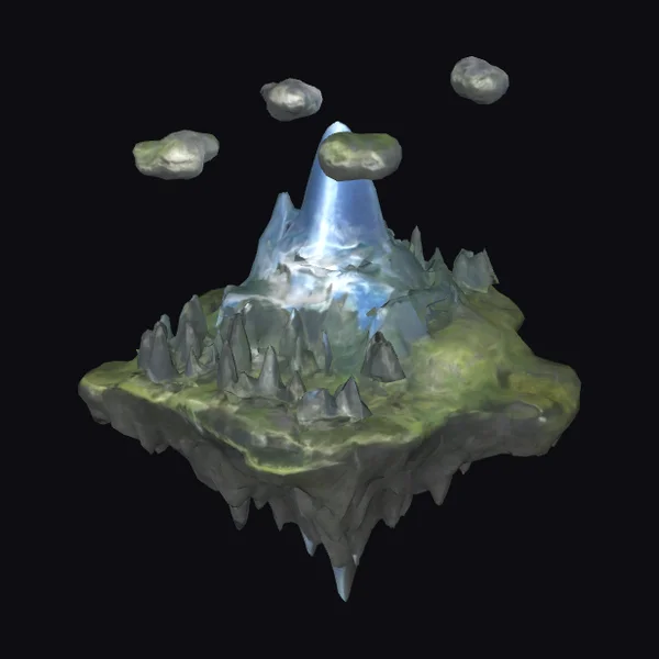 Floating Rocky Mountain Landscape