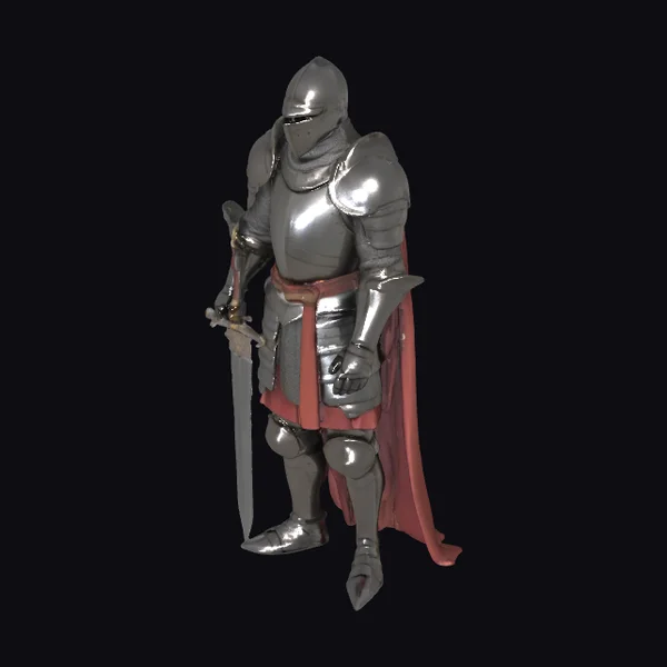 Knight with Red Cape