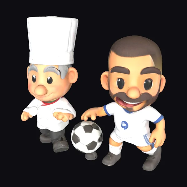 Chef and Soccer Player Duo