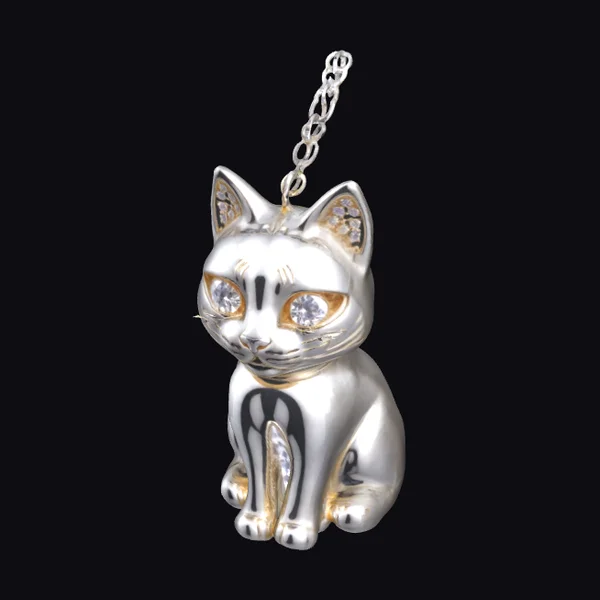 Silver Cat Pendant