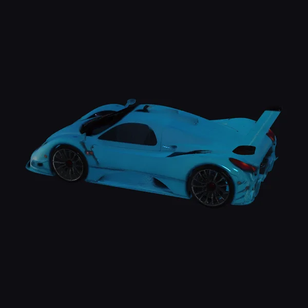 Blue Sports Car Side