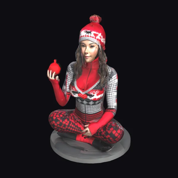 Woman in Winter Cheer