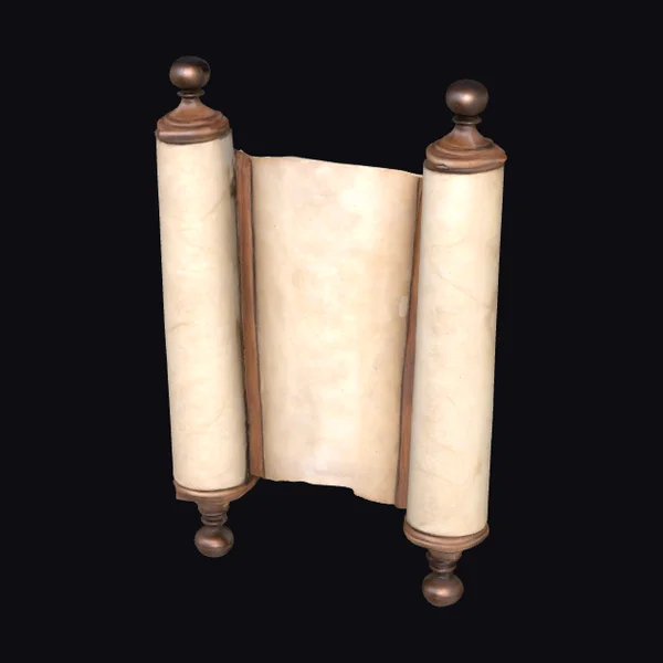 Ancient Scroll with Ornate Ends