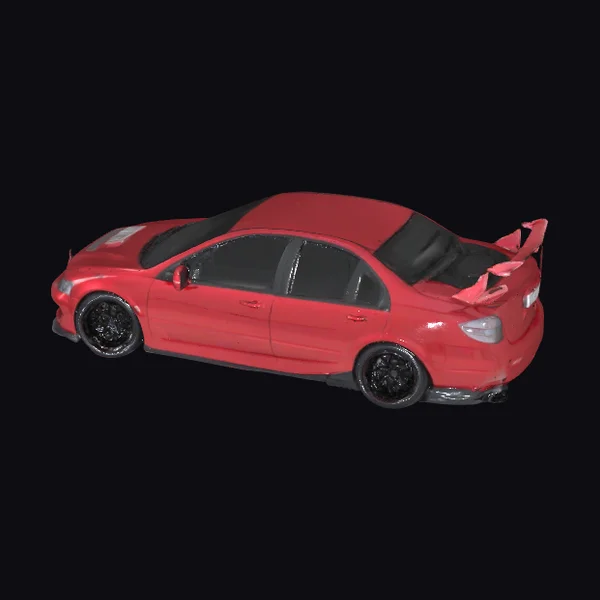 Red Sports Car Side View