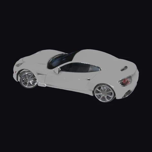 Sleek White Sports Car