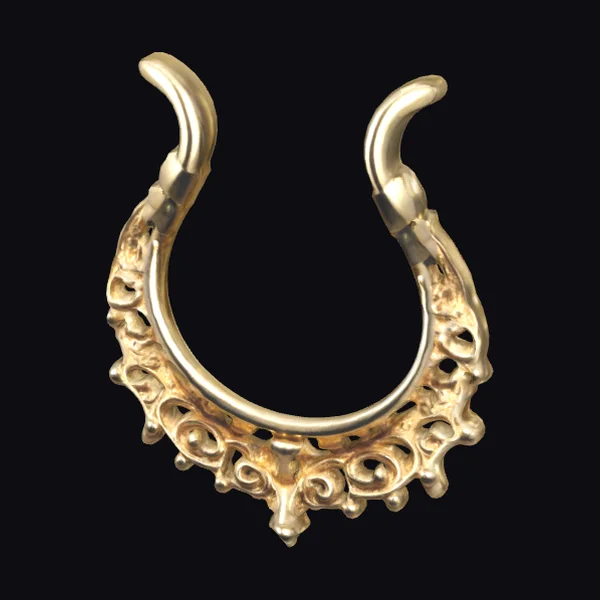 Gold nose septum