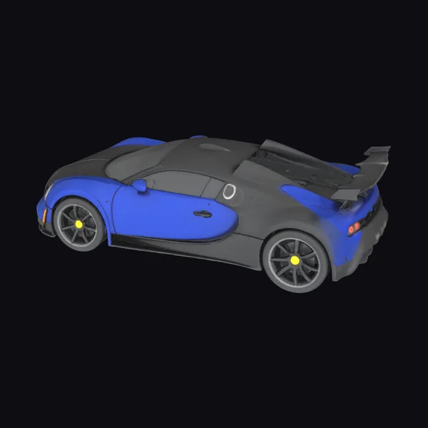 Blue and Black Sports Car