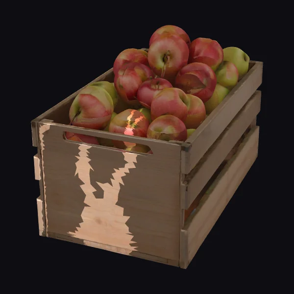 Wooden Crate of Apples