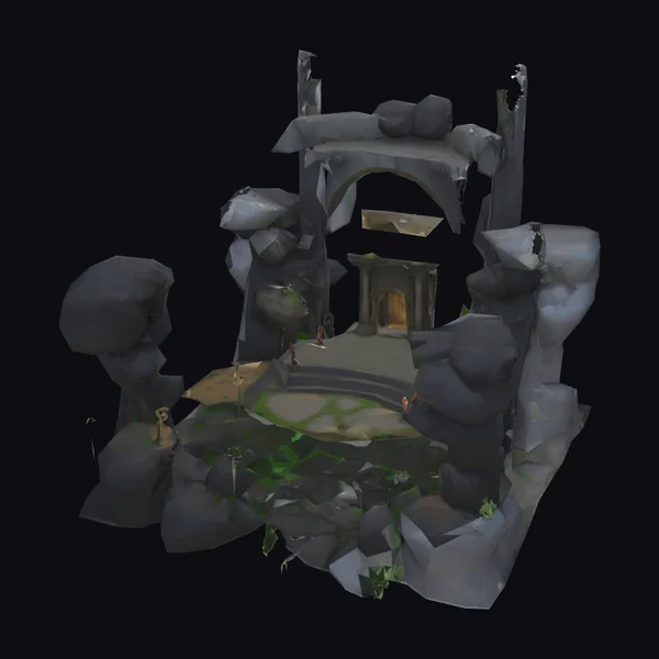 Ancient Ruined Temple Entrance