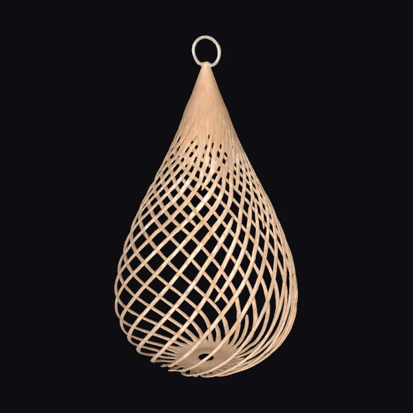 Woven Tear Shape Pendant