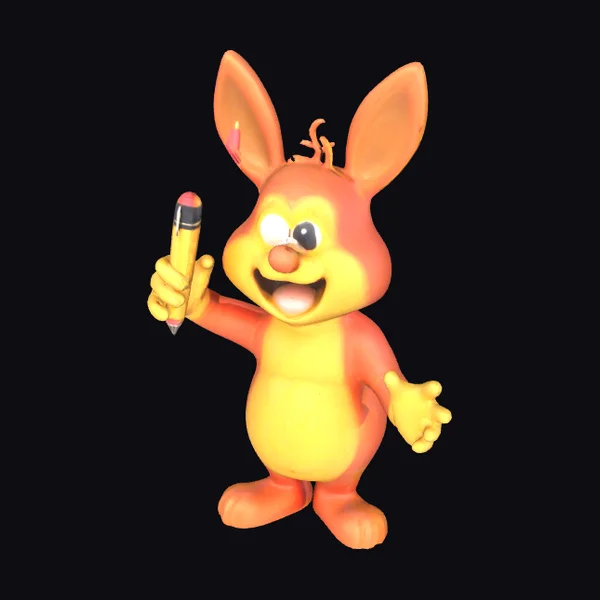 Cartoon Bunny Pencil Holder