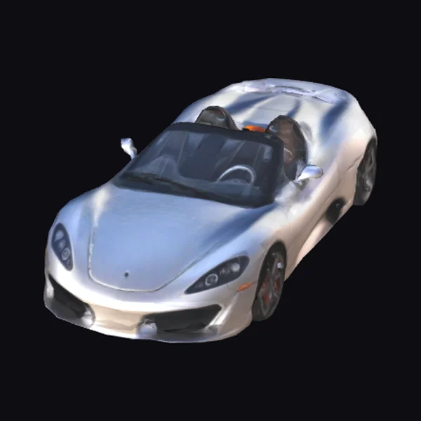 Silver Convertible Sports Car