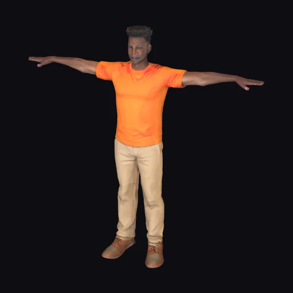 African American Man Outstretched