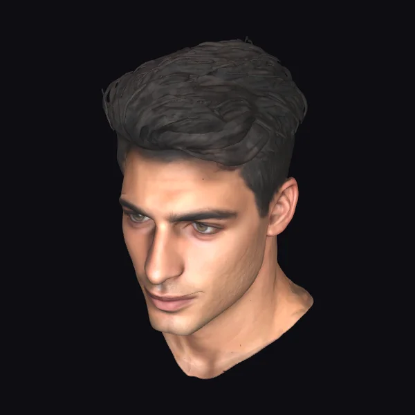 Young Iranian Man Head