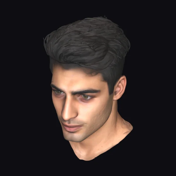 Young Iranian Man Head