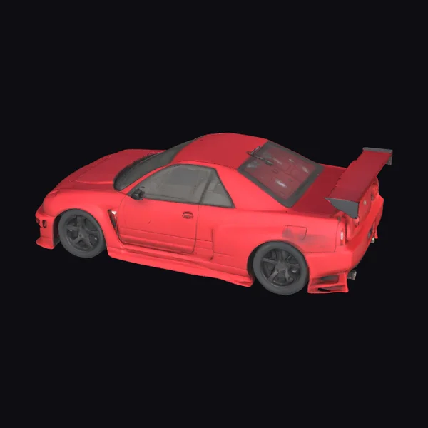 Red Sports Car Side View