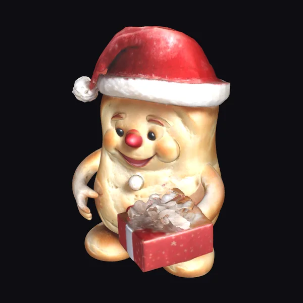 Bread Man in Santa Hat