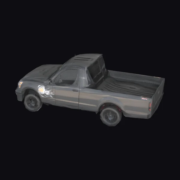 Gray Pickup Truck Pair