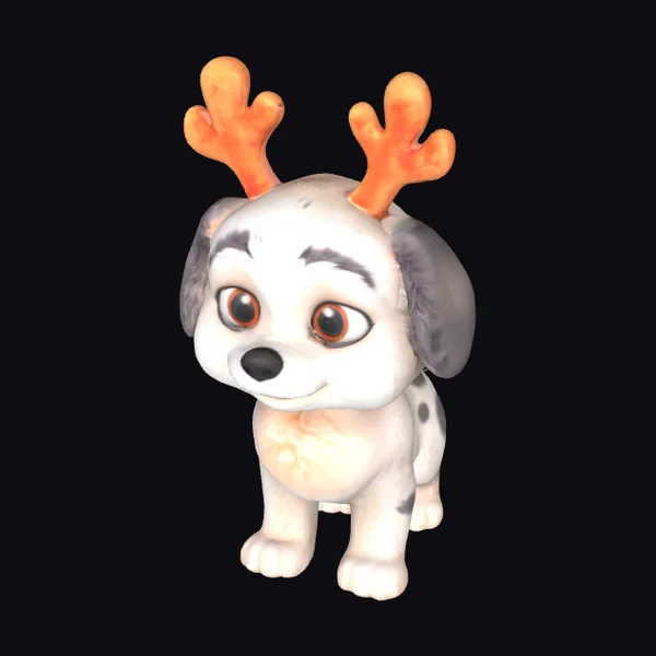 Cute Spotted Dog Antlers