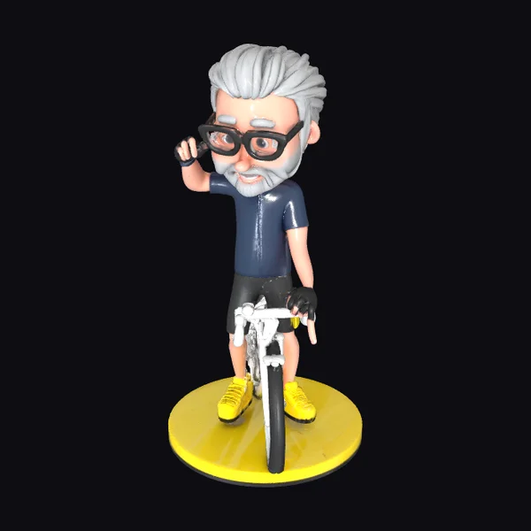 Cyclist Man Figurine