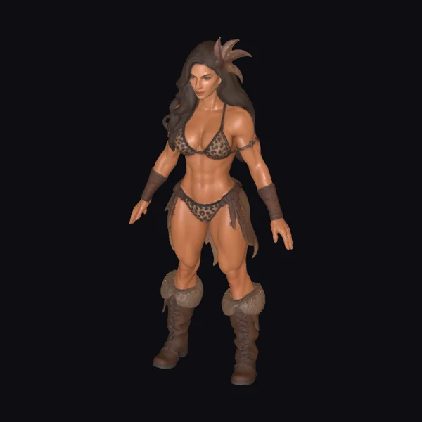 Leopard Warrior Woman