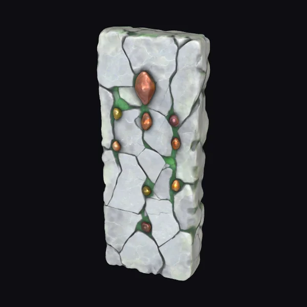 Ancient Stone with Jewels