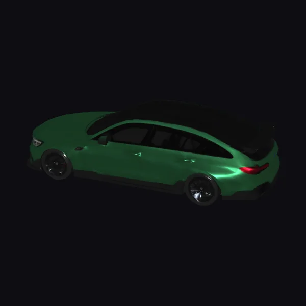Green Luxury Hatchback Car