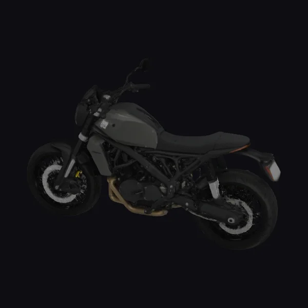 Gray Motorcycle with Black Seat