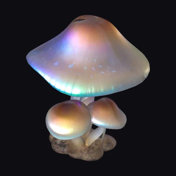 Iridescent Mushroom Cluster