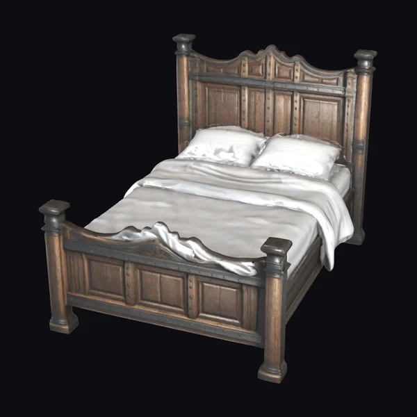 Medieval Wooden Bed
